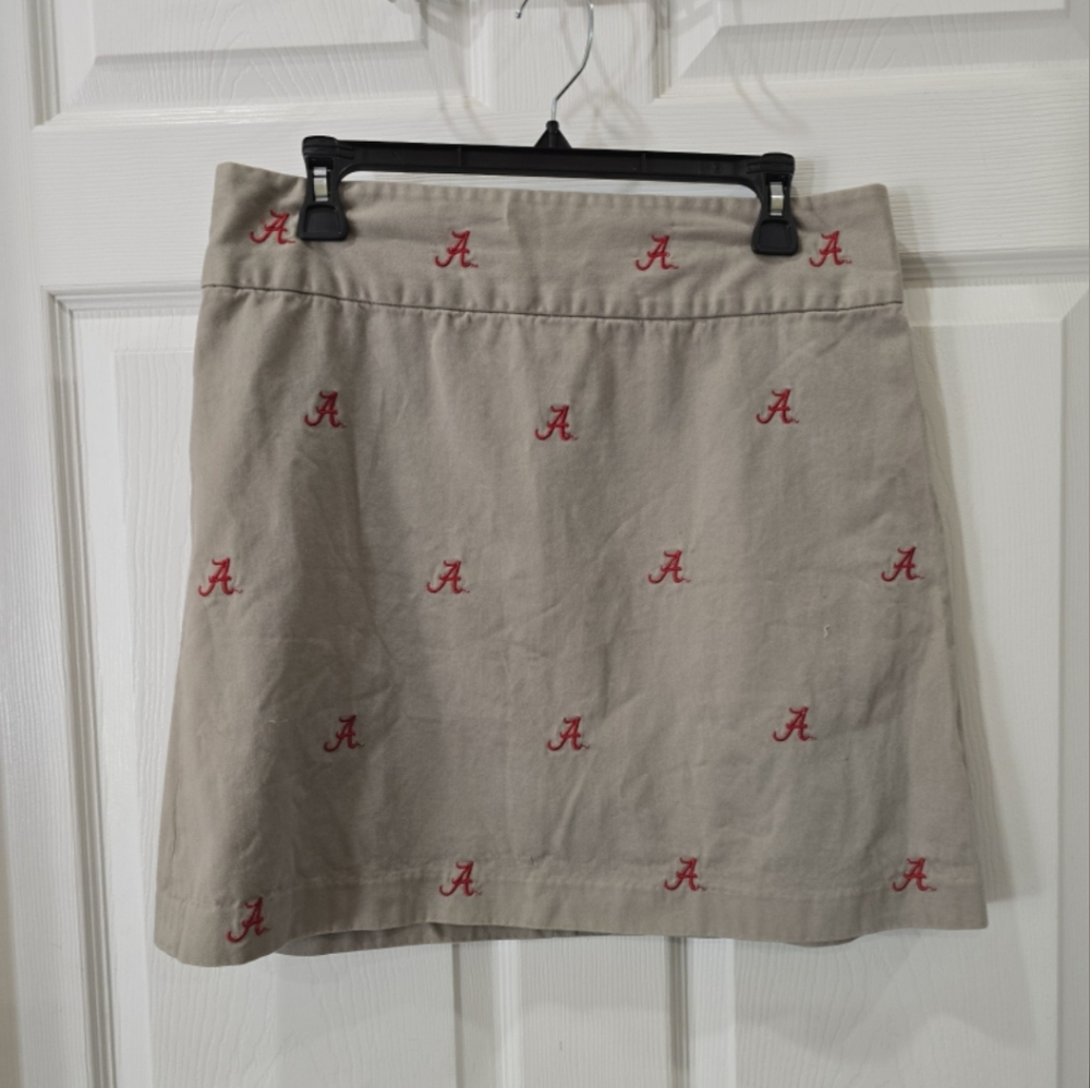 Women's Beige Skirt with Red Accents